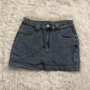 SHEIN Blue Denim Mini Skirt
